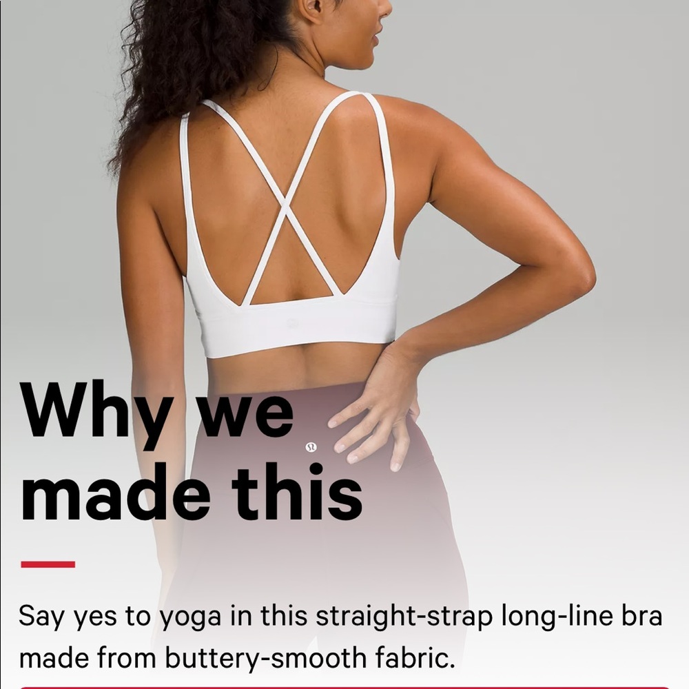 💙 LULULEMON. - BNWOT In Alignment Longline - Size 2, Ocean Air - Picture 7 of 7